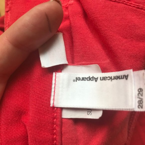 American Apparel High Waisted Red Jeans - Picture 2 of 3